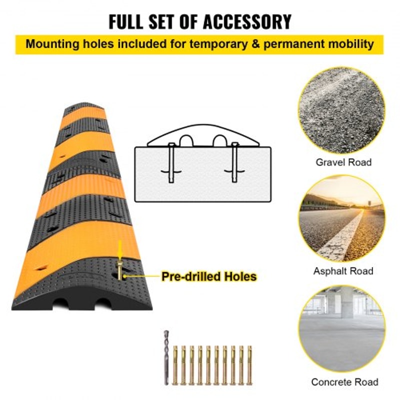 402 Long Modular Speed Bump HeavyDuty 22000 LBS Load Capacity 2Pack For Driveways Parking Lots Mor 6