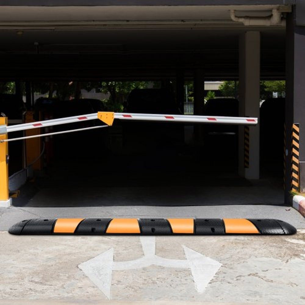 72 Long Modular Speed Bump 22000 LBS Load Rating HeavyDuty Driveway Cable Protector For Asphalt 1