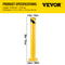 36 Height Steel Safety Bollard 55 Diameter HighVisibility Yellow Bollard Post Includes 8 Anchor Bo 7