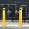 36 Height Steel Safety Bollard 55 Diameter HighVisibility Yellow Bollard Post Includes 8 Anchor Bo 0