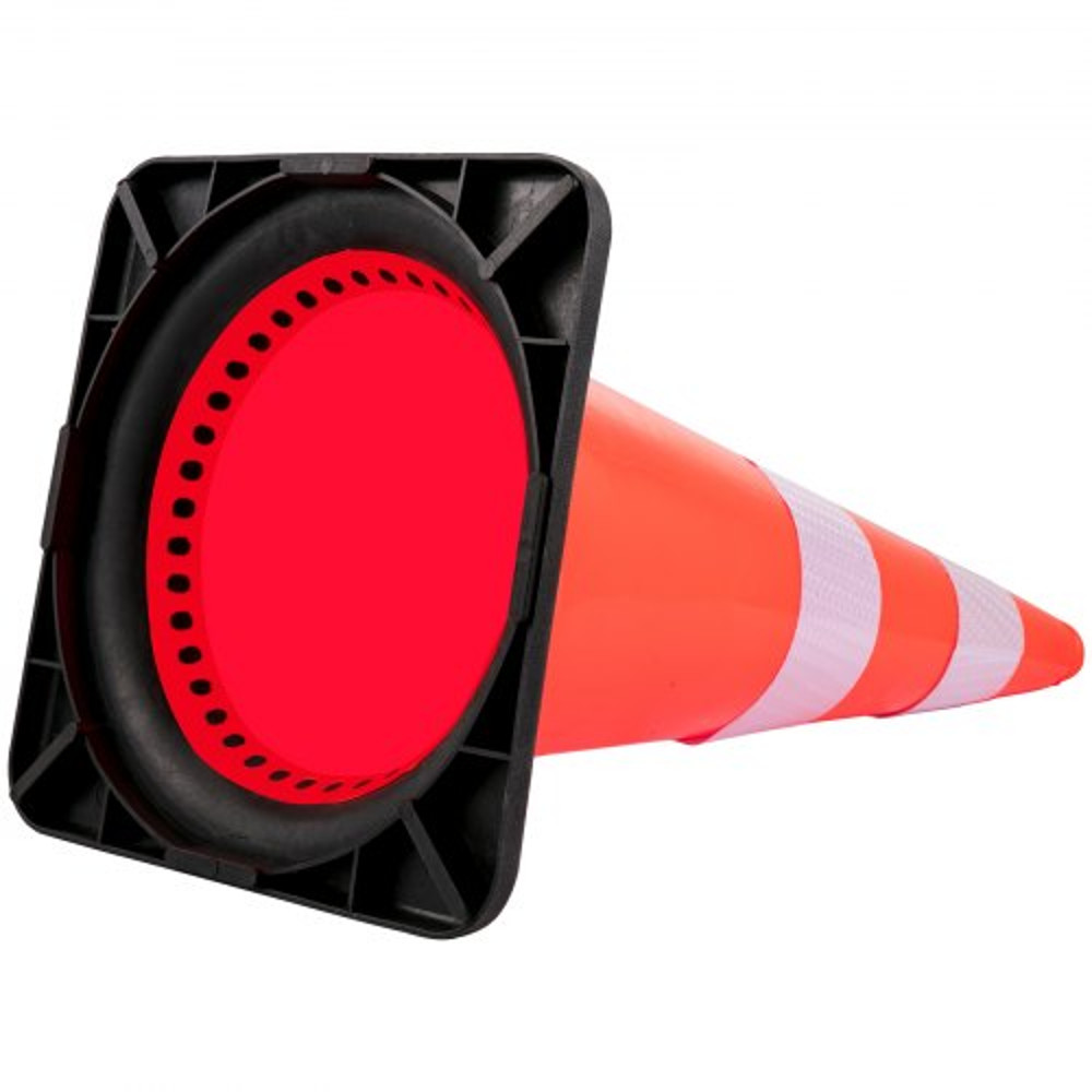 30Inch Orange Traffic Cones 8Pack HeavyDuty PVC Construction Cones With Reflective Strips 15 Weigh 9