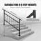 Transitional Wrought Iron Handrail Adjustable Exterior Stair Railing With Fence For 05 Steps Matte 3