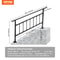 Transitional Wrought Iron Handrail Adjustable Exterior Stair Railing With Fence For 05 Steps Matte 7