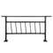 Transitional Wrought Iron Handrail Adjustable Exterior Stair Railing With Fence For 05 Steps Matte 9