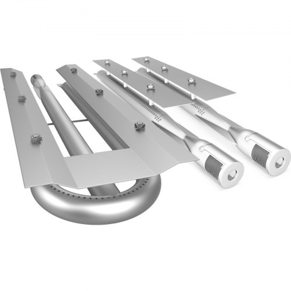 Grill Burner Replacement Kit 3Pack Stainless Steel BBQ Burners With Air Flow Control Universal Fit 8