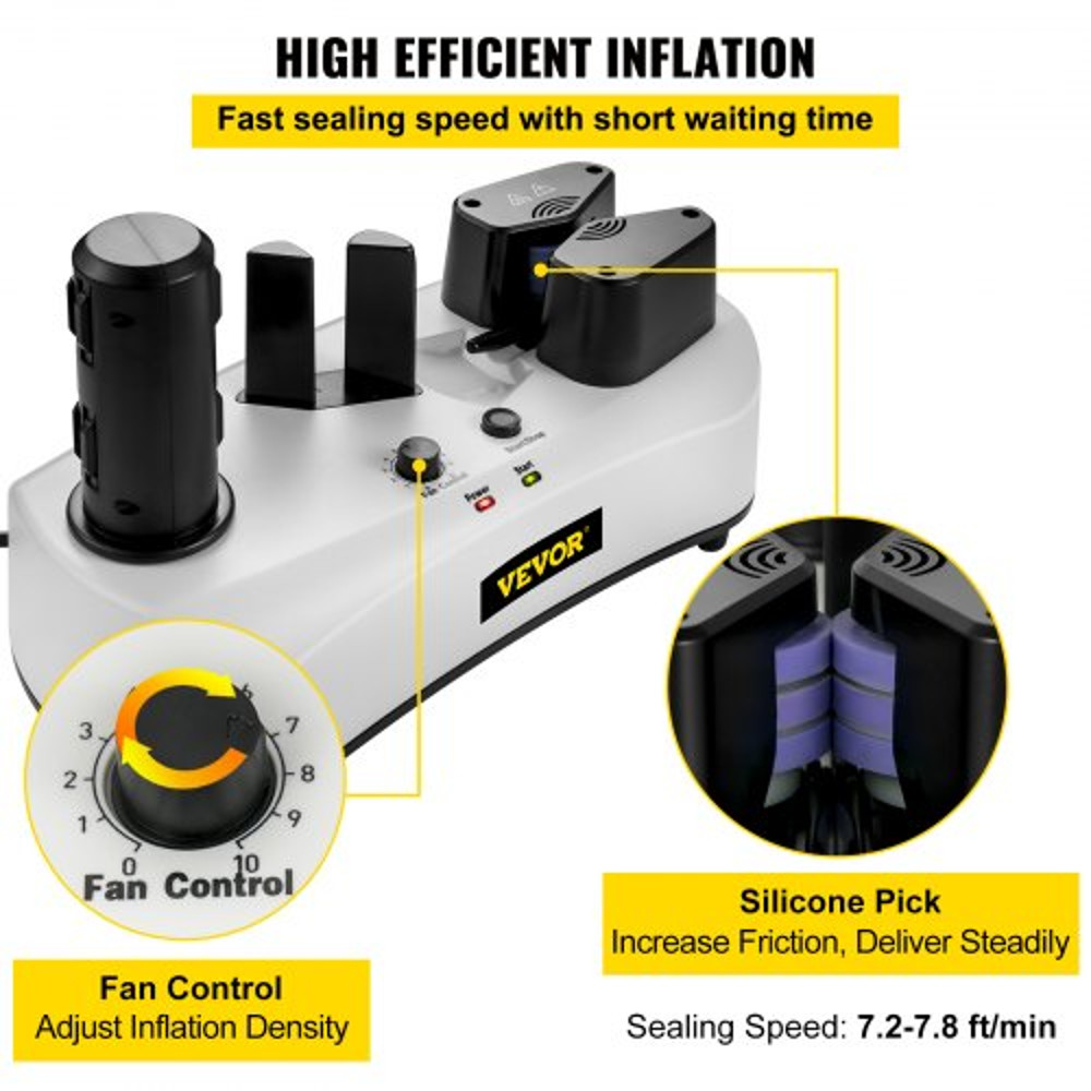 110V Air Pillow Packaging Machine Portable Air Cushion Wrap System With 164 Ft Film Roll 78 Ftmin 3