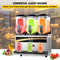 3x15L Commercial Slushy Machine 1200W Stainless Steel Frozen Drink Maker Adjustable Temperature 266 2