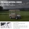 300D Waterproof Golf Cart Enclosure 4Sided Fairway Deluxe Cover With Clear PVC Windows Compatible 3