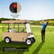 300D Waterproof Golf Cart Enclosure 4Sided Fairway Deluxe Cover With Clear PVC Windows Compatible 4