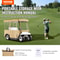 300D Waterproof Golf Cart Enclosure 4Sided Fairway Deluxe Cover With Clear PVC Windows Compatible 7