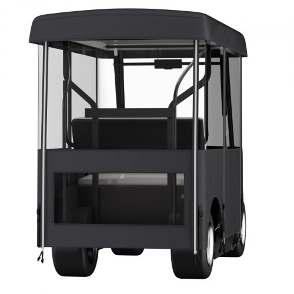 300D Waterproof Golf Cart Cover For 4Person 4Sided Fairway Deluxe Driving Enclosure With Clear PVC 9