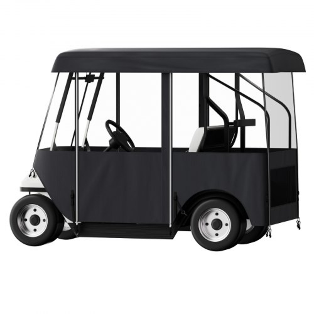 300D Waterproof Golf Cart Cover For 4Person 4Sided Fairway Deluxe Driving Enclosure With Clear PVC 8