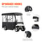 4Sided Fairway Deluxe Golf Cart Enclosure 300D Waterproof Cover With Clear Windows For 4Passenger E 6