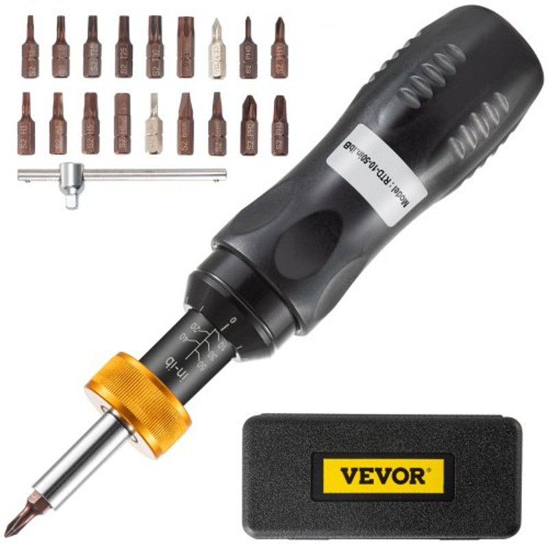 Adjustable Torque Screwdriver Electrician 1050 Inlbs 5 Accuracy 5 Inlb Increment With Bits Case 1