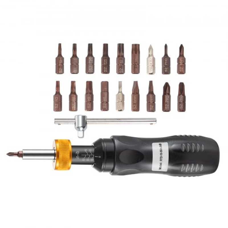 Adjustable Torque Screwdriver Electrician 1050 Inlbs 5 Accuracy 5 Inlb Increment With Bits Case 7