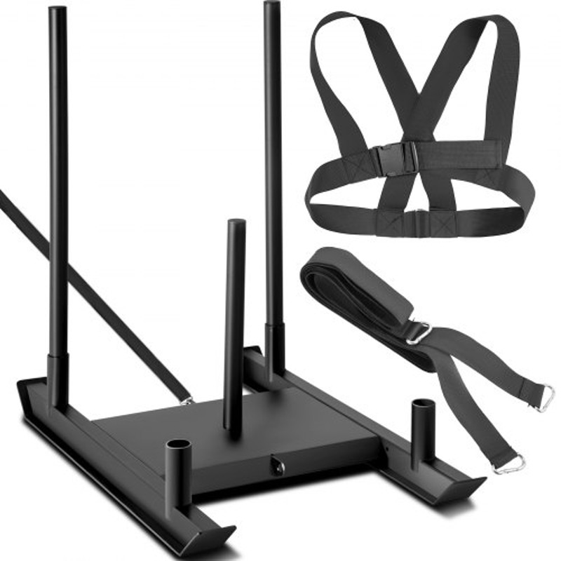 Heavy Duty Weight Sled System, Push Pull Drag Power Sled for Speed, Strength & Athlete Training, High Capacity