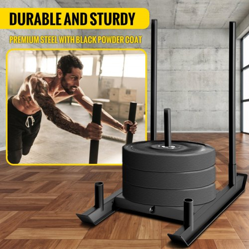 Heavy Duty Weight Sled System, Push Pull Drag Power Sled for Speed, Strength & Athlete Training, High Capacity