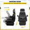 Foldable Heavy Duty Suspension Seat With Adjustable Backrest Headrest Armrest, Universal Forklift Seat With Slide Rails