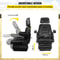 Foldable Heavy Duty Suspension Seat With Adjustable Backrest Headrest Armrest, Universal Forklift Seat With Slide Rails