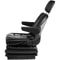 Foldable Heavy Duty Suspension Seat With Adjustable Backrest Headrest Armrest, Universal Forklift Seat With Slide Rails