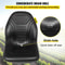 Universal Tractor Seat Replacement, Compact High Back Mower Seat Pair with Central Drain Hole, Black Vinyl Forklift Seat