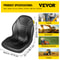 Universal Tractor Seat Replacement, Compact High Back Mower Seat Pair with Central Drain Hole, Black Vinyl Forklift Seat