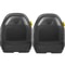 Universal Tractor Seat Replacement, Compact High Back Mower Seat Pair with Central Drain Hole, Black Vinyl Forklift Seat