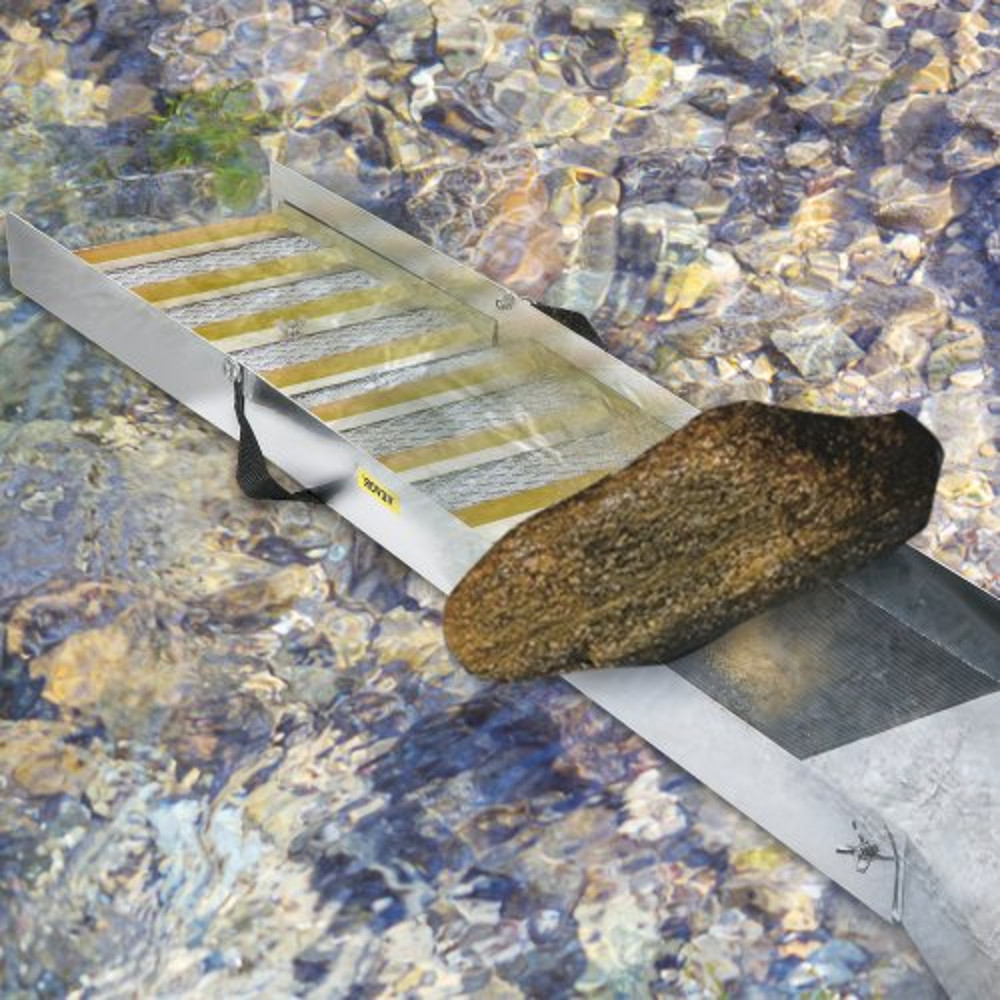 Folding Aluminum Alloy Sluice Box for Gold Panning, Lightweight Portable Sluice with Miners Moss