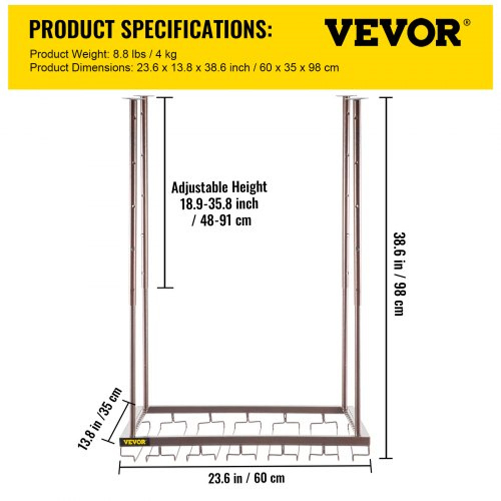 Ceiling-Mounted Wine Glass Rack, Adjustable Hanging Rack for Bar, Kitchen, Cafe, Coppery Wall Wine Glass