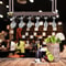 Ceiling-Mounted Wine Glass Rack, Adjustable Hanging Rack for Bar, Kitchen, Cafe, Coppery Wall Wine Glass