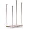 Ceiling-Mounted Wine Glass Rack, Adjustable Hanging Rack for Bar, Kitchen, Cafe, Coppery Wall Wine Glass
