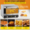Commercial Convection Oven, Quarter-Size Electric Baking Oven Countertop Tier Toaster w/ Glass Door, Wire Racks, Clip