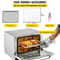 Commercial Convection Oven, Quarter-Size Electric Baking Oven Countertop Tier Toaster w/ Glass Door, Wire Racks, Clip