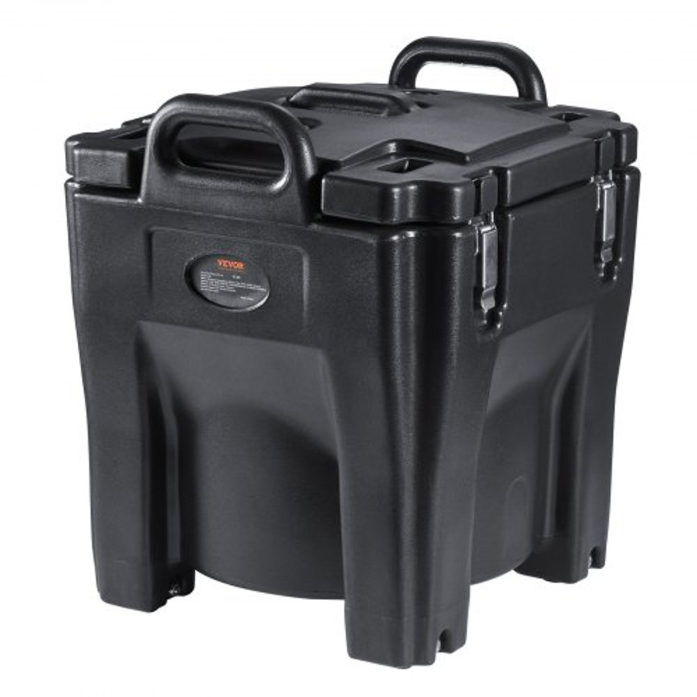 Insulated Food Carrier, Stackable Catering Hot Box w/ Stainless Steel Barrel, LLDPE Top Load Food Warmer for Restaurant