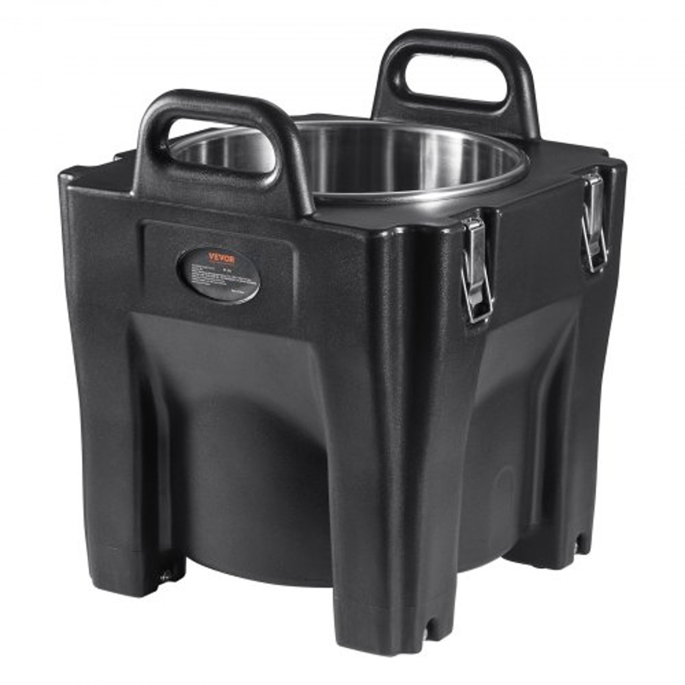 Insulated Food Carrier, Stackable Catering Hot Box w/ Stainless Steel Barrel, LLDPE Top Load Food Warmer for Restaurant