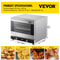 Commercial Convection Oven, Electric Countertop Tier Toaster, Stainless Steel Baking Oven w/ Trays, Wire Racks