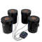 DWC Hydroponic System Gallon Buckets, Deep Water Culture Growing Bucket Kit with Pump, Air Stone & Water Level Device