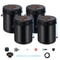 DWC Hydroponic System Gallon Buckets, Deep Water Culture Growing Bucket Kit with Pump, Air Stone & Water Level Device