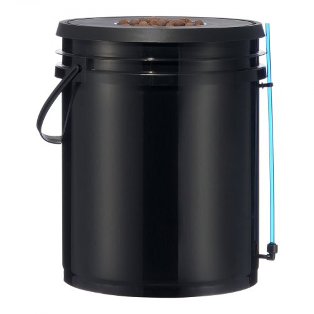 DWC Hydroponic System Gallon Buckets, Deep Water Culture Growing Bucket Kit with Pump, Air Stone & Water Level Device