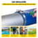 Heavy Duty PVC Fabric Lay Flat Discharge Hose, Weather-Proof Backwash Drain Hose with Clamps