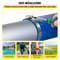 PVC Fabric Lay Flat Discharge Hose, Heavy Duty Blue Backwash Drain Hose with Clamps, Ideal for Swimming Pool