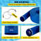 Heavy Duty PVC Lay Flat Discharge Hose, Weather-Proof, Burst-Proof Backwash Drain Hose with Clamps, Ideal for Pool