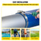Heavy Duty PVC Lay Flat Discharge Hose, Weather-Proof, Burst-Proof Backwash Drain Hose with Clamps, Ideal for Pool