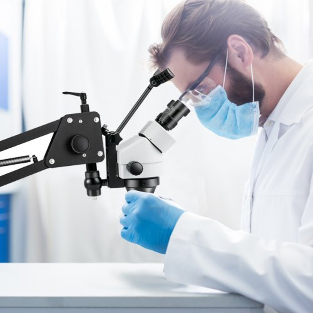 Micro Inlaid Mirror Multi-Directional Microscope with Spring Bracket, Jewelry Tools for Diamond Setting & Micro-Setting