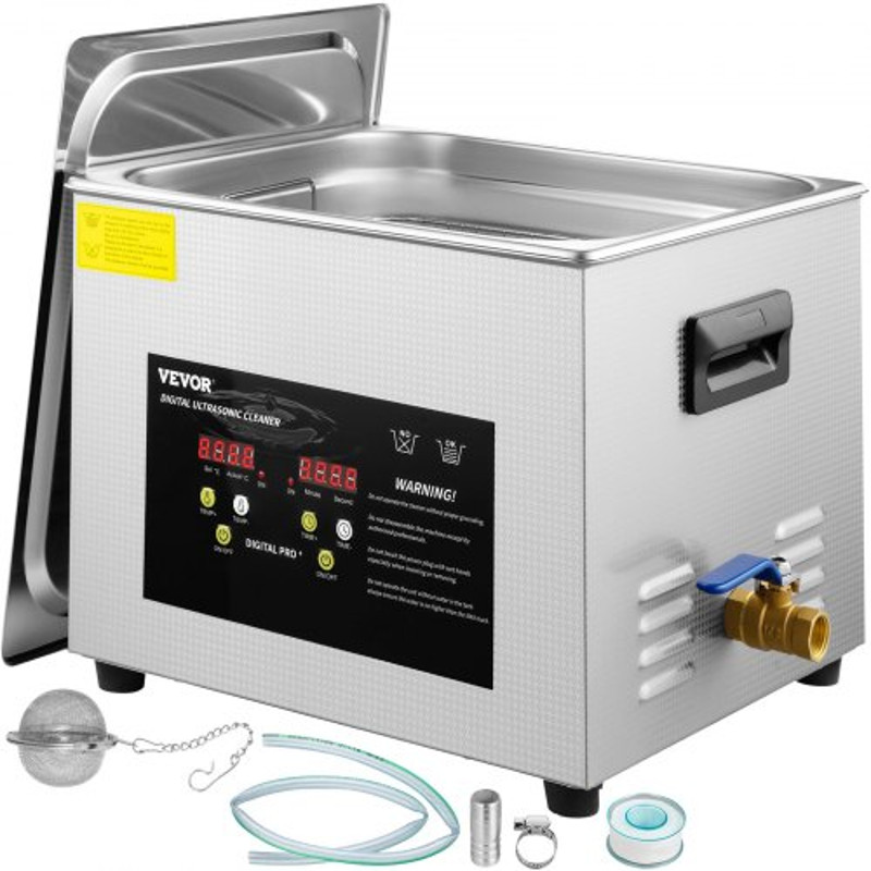 600W Ultrasonic Cleaner With Heater 15L Digital Professional Cleaning Machine For Jewelry Dental To 1
