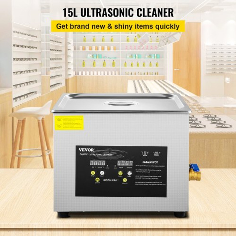 600W Ultrasonic Cleaner With Heater 15L Digital Professional Cleaning Machine For Jewelry Dental To 2