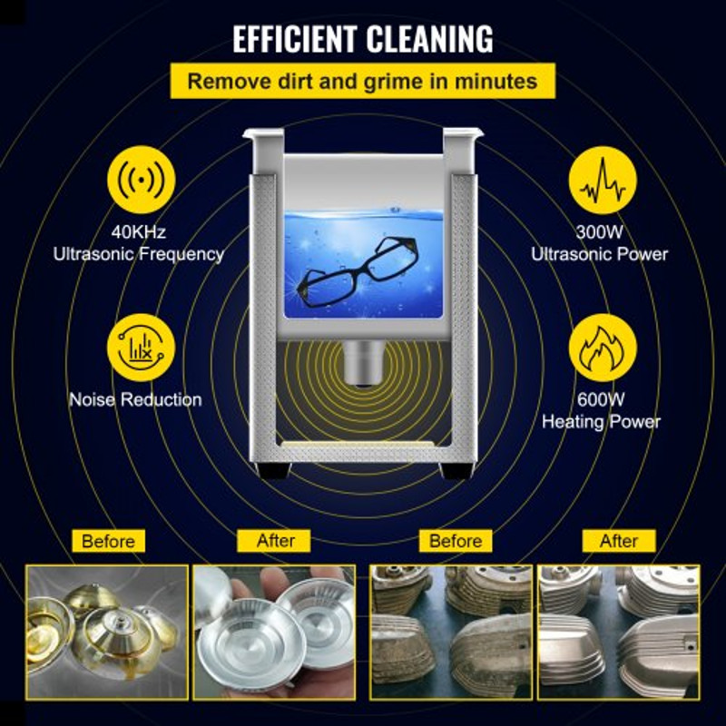 600W Ultrasonic Cleaner With Heater 15L Digital Professional Cleaning Machine For Jewelry Dental To 3