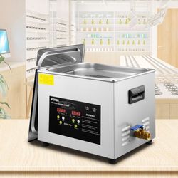 600w ultrasonic cleaner with heater, 15l digital professional cleaning machine for jewelry, dental tools, glass