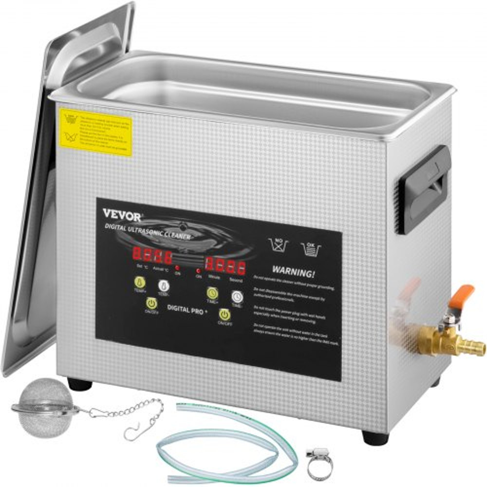 6L Professional Ultrasonic Cleaner With Digital Display 400W Heater 180W Ultrasonic Power For Jewe 1