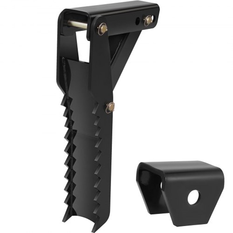 Heavy Duty Weld On Backhoe Thumb, Adjustable Excavator Hoe Clamp with Teeth, Thick Steel Plate, and Bolt-On Design